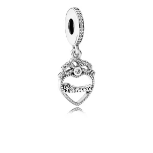 PANDORA Princess Crown Heart Pendant Charm - 791962cz (image for) PANDORA Princess Crown Heart Pendant Charm - 791962cz