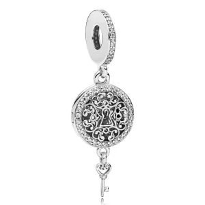 PANDORA Regal Love Key Dangle Charm, Clear CZ - 797660CZ (image for) PANDORA Regal Love Key Dangle Charm, Clear CZ - 797660CZ