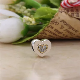 PANDORA Signature Heart Clear CZ Charm - 796233cz PANDORA Signature Heart Clear CZ Charm - 796233cz
