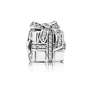PANDORA Sparkling Present Charm - 791400CZ (image for) PANDORA Sparkling Present Charm - 791400CZ