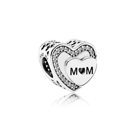 PANDORA Tribute to Mom, Clear CZ Charm - 792070CZ PANDORA Tribute to Mom, Clear CZ Charm - 792070CZ