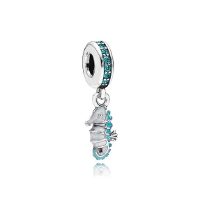 PANDORA Tropical Seahorse Pendant Charm - 791311MCZ (image for) PANDORA Tropical Seahorse Pendant Charm - 791311MCZ