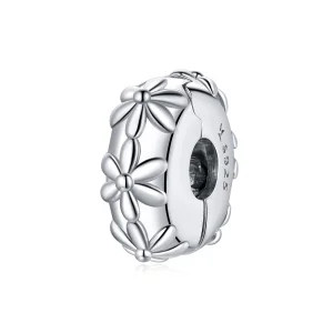 Pandora Style Silver Daisy Clip - SCC1795 (image for) Pandora Style Silver Daisy Clip - SCC1795
