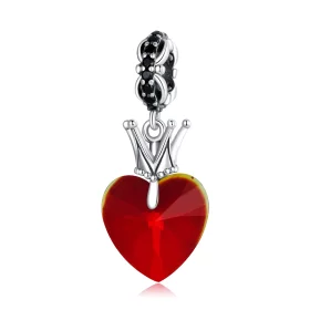 Pandora Style Crown Heart Dangle - SCC2247 Pandora Style Crown Heart Dangle - SCC2247