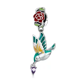 Pandora Style Flowers and Birds Dangle - SCC2195 Pandora Style Flowers and Birds Dangle - SCC2195
