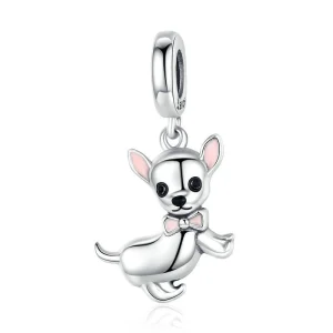 Pandora Style Silver Chihuahua Dangle - SCC1317 (image for) Pandora Style Silver Chihuahua Dangle - SCC1317