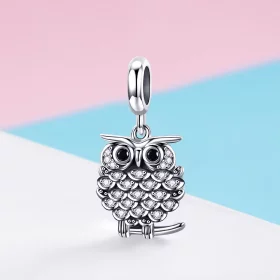 Pandora Style Silver Lovely Owl Dangle - SCC949 Pandora Style Silver Lovely Owl Dangle - SCC949