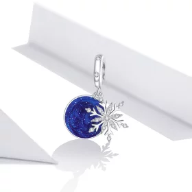 Pandora Style Silver Snowy Night Sky Dangle - BSC367 Pandora Style Silver Snowy Night Sky Dangle - BSC367
