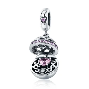 Pandora Style Silver Surprise of Love Dangle - SCC689 (image for) Pandora Style Silver Surprise of Love Dangle - SCC689