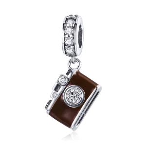 Pandora Style Silver Vintage Digital Camera Dangle - SCC953 (image for) Pandora Style Silver Vintage Digital Camera Dangle - SCC953