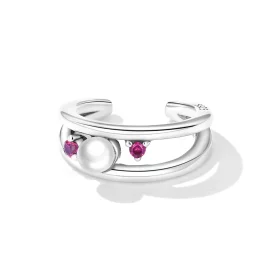 Pandora Style Exquisite Shell Pearl Double Layer Ear clip - SCE1431 Pandora Style Exquisite Shell Pearl Double Layer Ear clip - SCE1431