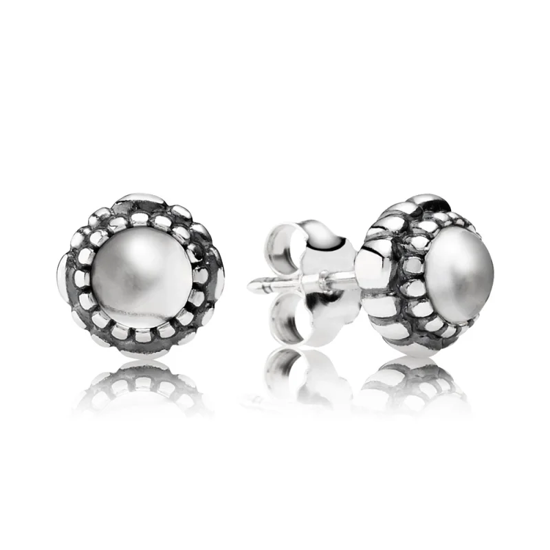 PANDORA April Birthstone Stud Earrings - 290543BK (image for) PANDORA April Birthstone Stud Earrings - 290543BK