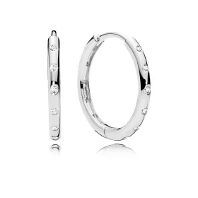 PANDORA Droplets Hoop Earrings 296244CZ - 296244CZ PANDORA Droplets Hoop Earrings 296244CZ - 296244CZ