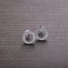 PANDORA Forever PANDORA with Clear CZ Stud Earrings - 290585CZ PANDORA Forever PANDORA with Clear CZ Stud Earrings - 290585CZ