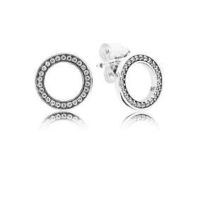 PANDORA Forever PANDORA with Clear CZ Stud Earrings - 290585CZ PANDORA Forever PANDORA with Clear CZ Stud Earrings - 290585CZ