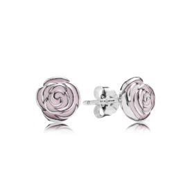 PANDORA Pink Rose Stud Earrings - 290554EN40 PANDORA Pink Rose Stud Earrings - 290554EN40