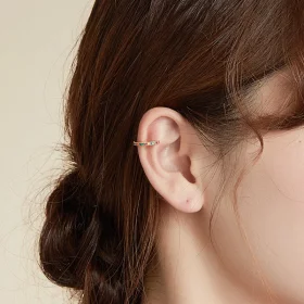 Pandora Style 18ct Gold Plated Colorful Ear clip - SCE993-B Pandora Style 18ct Gold Plated Colorful Ear clip - SCE993-B