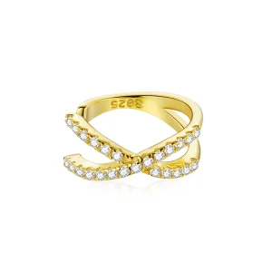 Pandora Style 18ct Gold Plated Cross Ear clip - SCE997-B (image for) Pandora Style 18ct Gold Plated Cross Ear clip - SCE997-B