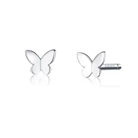 Pandora Style Silver Butterfly Stud Earrings - SCE775 Pandora Style Silver Butterfly Stud Earrings - SCE775
