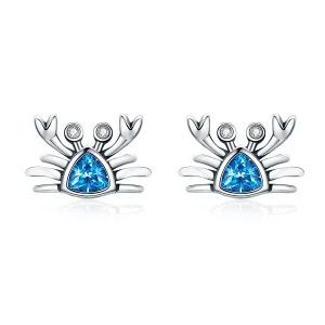 Pandora Style Silver Cute Little Crab Stud Earrings - SCE413 (image for) Pandora Style Silver Cute Little Crab Stud Earrings - SCE413