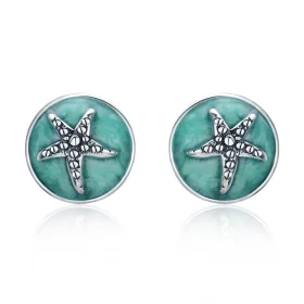 Pandora Style Silver Fantasy Starfish Stud Earrings - SCE205 Pandora Style Silver Fantasy Starfish Stud Earrings - SCE205
