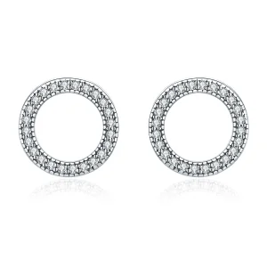 Pandora Style Silver Geometry Light Stud Earrings - SCE417 (image for) Pandora Style Silver Geometry Light Stud Earrings - SCE417