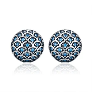 Pandora Style Silver Legend of The Sea Stud Earrings - SCE239 (image for) Pandora Style Silver Legend of The Sea Stud Earrings - SCE239