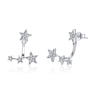 Pandora Style Silver Stars Stud Earrings - SCE448 (image for) Pandora Style Silver Stars Stud Earrings - SCE448