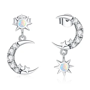 Pandora Style Wear Stars and Wear Moon Hanging Earrings - SCE1239 (image for) Pandora Style Wear Stars and Wear Moon Hanging Earrings - SCE1239