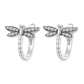Pandora Style Dragonfly Hoop Earrings - SCE1511 Pandora Style Dragonfly Hoop Earrings - SCE1511