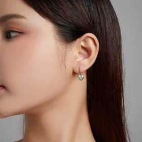 Pandora Style Love Devil Eyes - Lemon Yellow Hoop Earrings - SCE1270-YE Pandora Style Love Devil Eyes - Lemon Yellow Hoop Earrings - SCE1270-YE