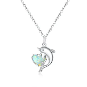 Pandora Style Dolphin Elf Necklace - SCN412 (image for) Pandora Style Dolphin Elf Necklace - SCN412