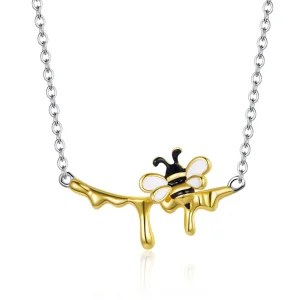 Pandora Style Honey and Bee Necklace - SCN460 (image for) Pandora Style Honey and Bee Necklace - SCN460