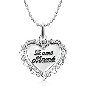 Pandora Style Lace Love Necklace - SCN470 (image for) Pandora Style Lace Love Necklace - SCN470