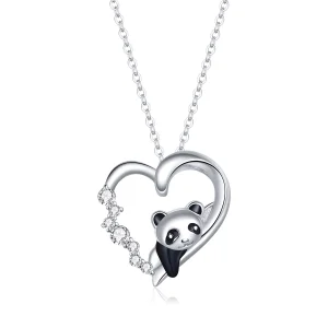 Pandora Style Silver Cute Little Panda Pendant Necklace - SCN453 (image for) Pandora Style Silver Cute Little Panda Pendant Necklace - SCN453