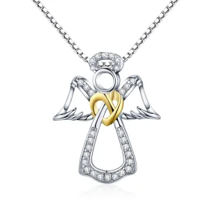 Pandora Style Silver Guardian Angel Necklace - SCN123 (image for) Pandora Style Silver Guardian Angel Necklace - SCN123