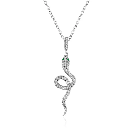 Pandora Style Silver Lovely Snake Pendant Necklace - SCN409 Pandora Style Silver Lovely Snake Pendant Necklace - SCN409