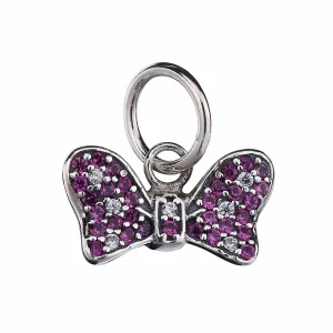PANDORA Purple Bow Pendant - 32IFlTrw (image for) PANDORA Purple Bow Pendant - 32IFlTrw