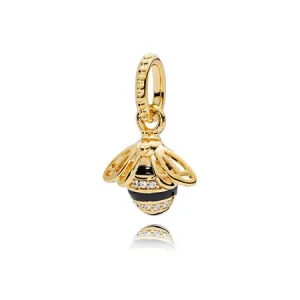 Queen Bee Pendant, PANDORA Shine™, Black Enamel Clear CZ - 367075EN16 (image for) Queen Bee Pendant, PANDORA Shine™, Black Enamel Clear CZ - 367075EN16