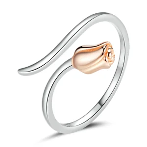 Pandora Style A Rose Open Ring - SCR761 (image for) Pandora Style A Rose Open Ring - SCR761