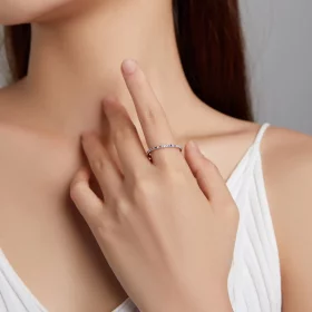 Pandora Style Color Halo Ring - SCR740-CF Pandora Style Color Halo Ring - SCR740-CF