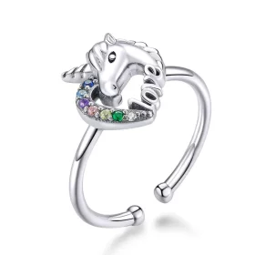 Pandora Style Dream Unicorn Open Ring - SCR644 Pandora Style Dream Unicorn Open Ring - SCR644