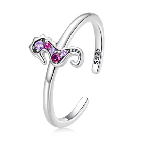 Pandora Style Exquisite Seahorse Open Ring - SCR816 Pandora Style Exquisite Seahorse Open Ring - SCR816
