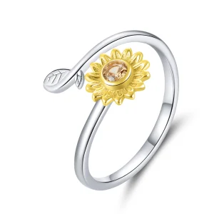 Pandora Style Fresh Daisy Open Ring - BSR127 (image for) Pandora Style Fresh Daisy Open Ring - BSR127