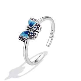 Pandora Style Retro Butterfly Open Ring - SCR802 Pandora Style Retro Butterfly Open Ring - SCR802