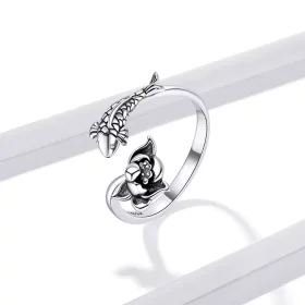 Pandora Style Ruffled Koi Open Ring - BSR201 Pandora Style Ruffled Koi Open Ring - BSR201
