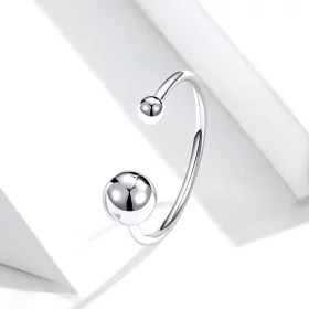 Pandora Style Silver Silver Ball Open Ring - SCR575 Pandora Style Silver Silver Ball Open Ring - SCR575