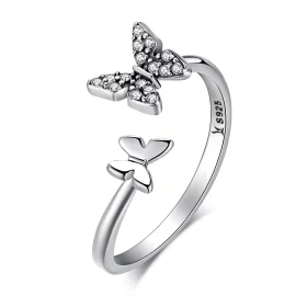Pandora Style Silver Butterfly Dance Ring - SCR087 Pandora Style Silver Butterfly Dance Ring - SCR087