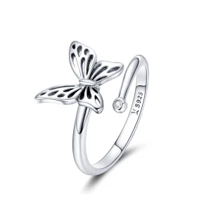 Pandora Style Silver Butterfly Dream Ring - SCR448 (image for) Pandora Style Silver Butterfly Dream Ring - SCR448