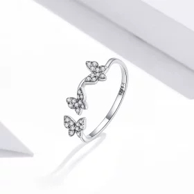 Pandora Style Silver Butterfly Open Ring - SCR704 Pandora Style Silver Butterfly Open Ring - SCR704